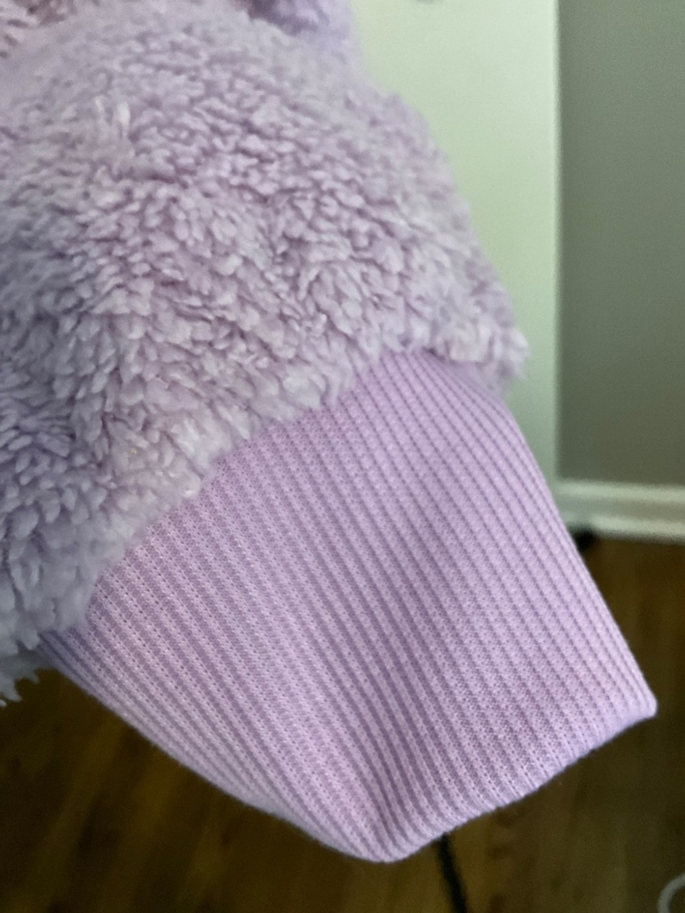 Cozy Women's Purple Sherpa Oversized Full-Zip Hoodie - Picture 8 of 10